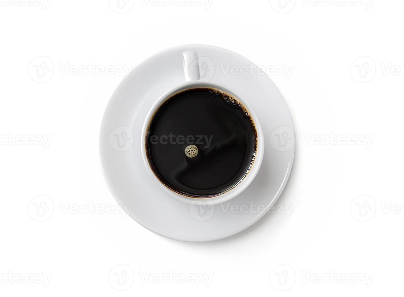 koffie mok, top visie geïsoleerd Aan wit foto