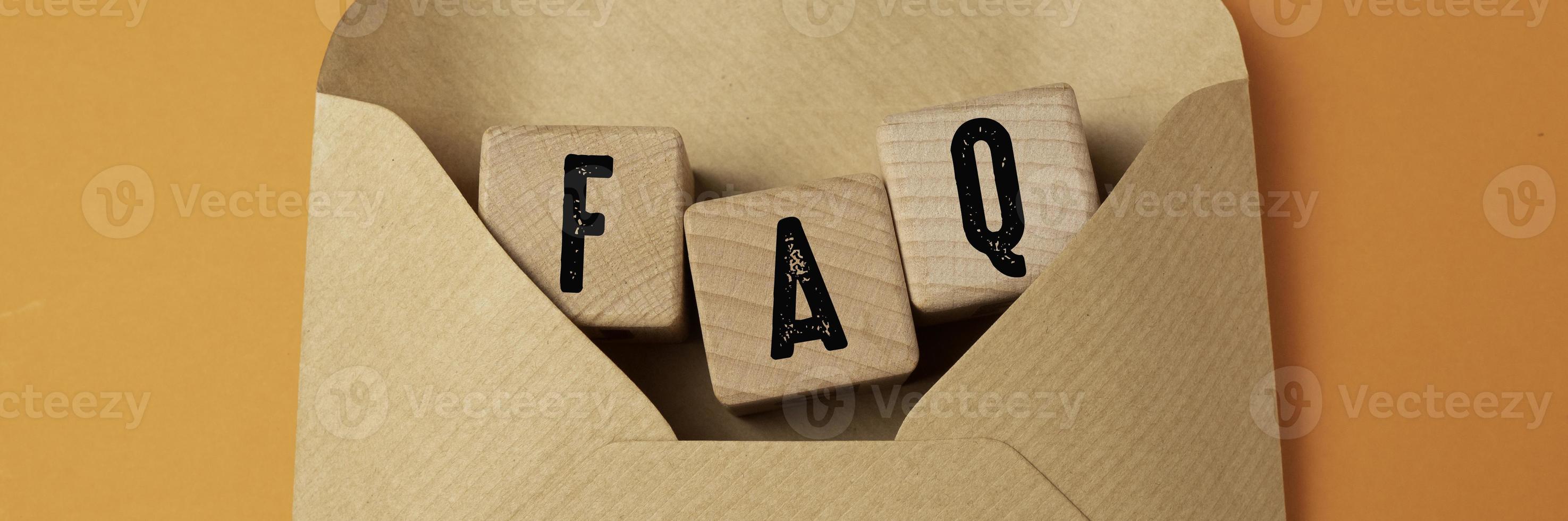 woorden met faq business concept idee foto