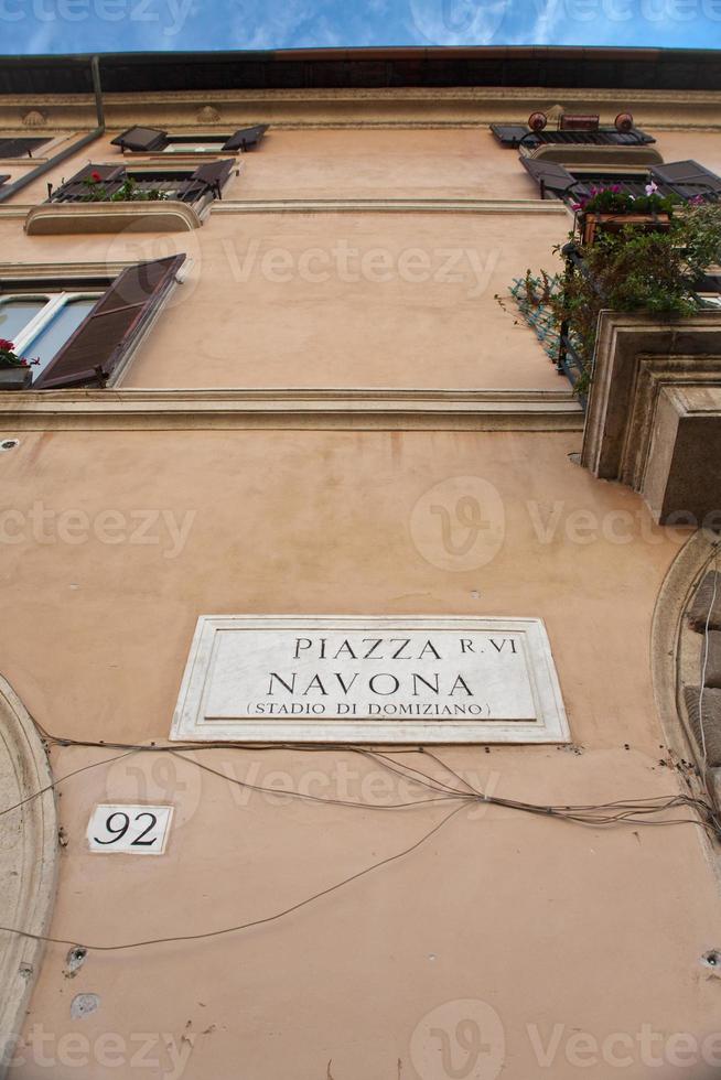 middeleeuws huis Aan piazza Navona foto