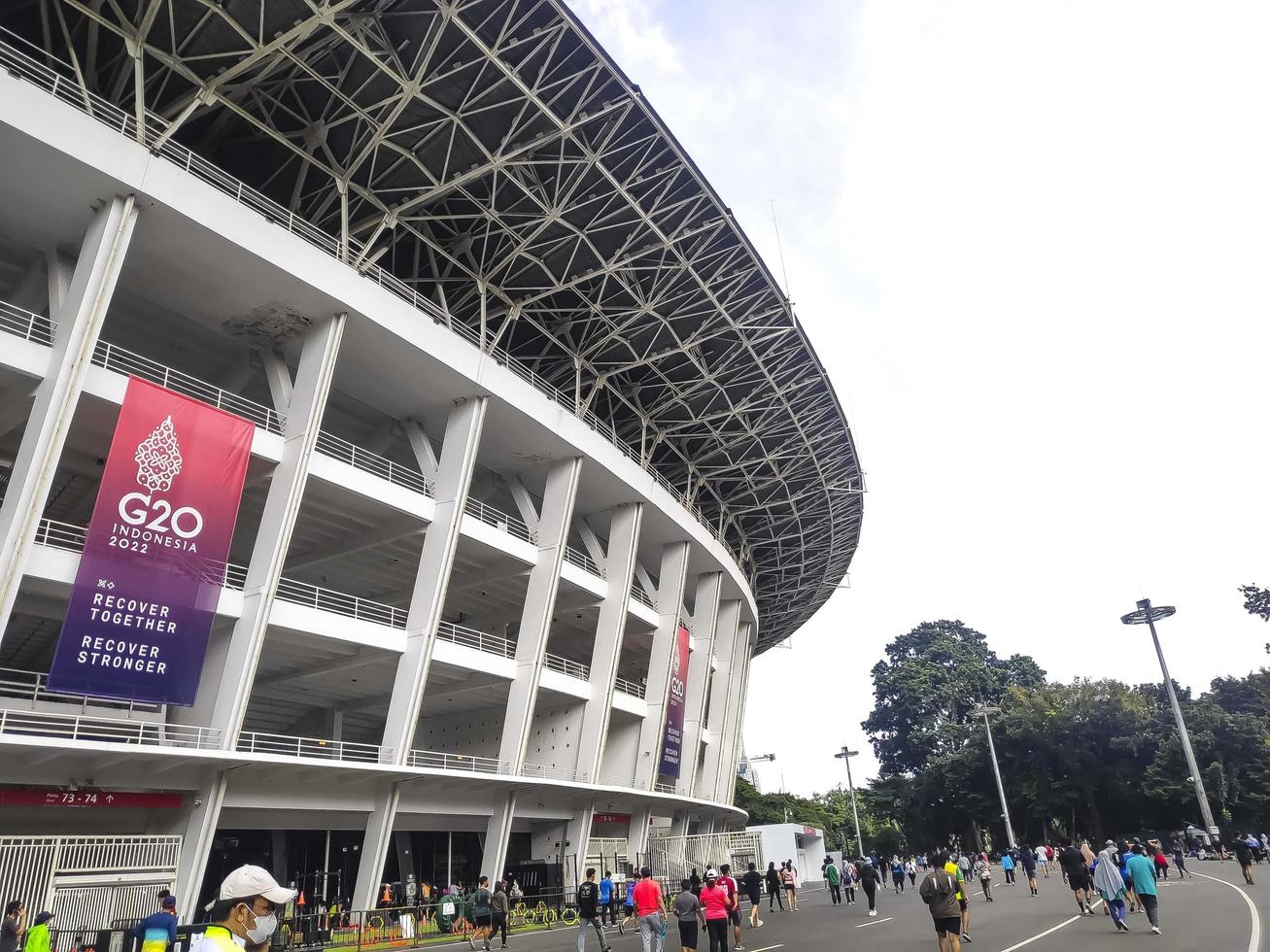 jakarta, indonesië, 19 maart 2022. het nationale stadion van indonesië genaamd gelora bung karno stadium. foto