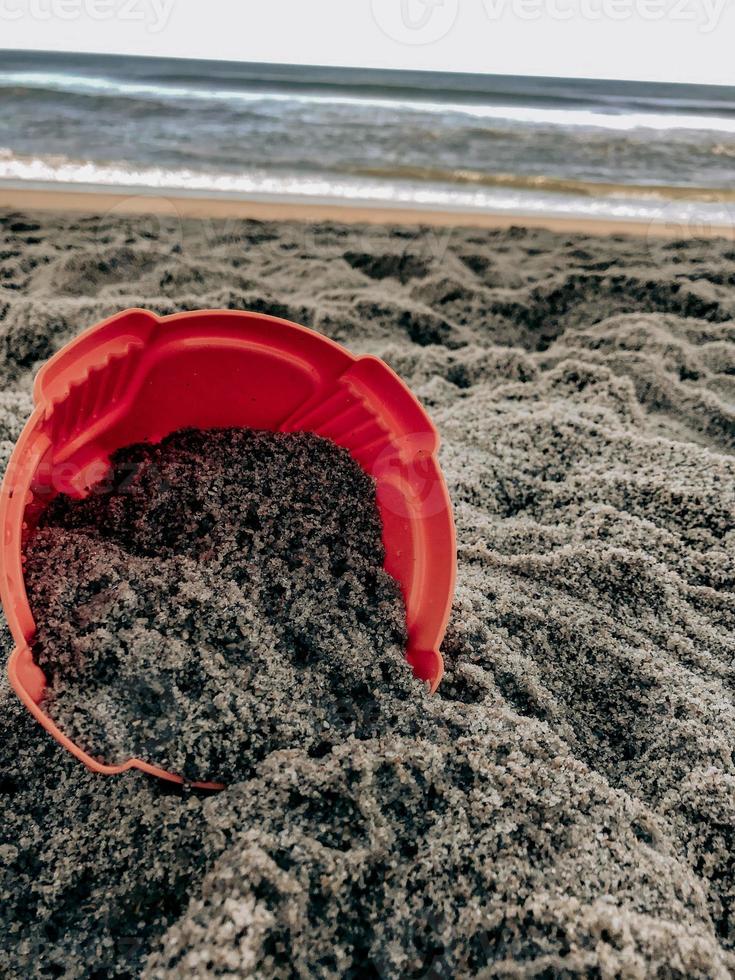 oranje zand emmer foto