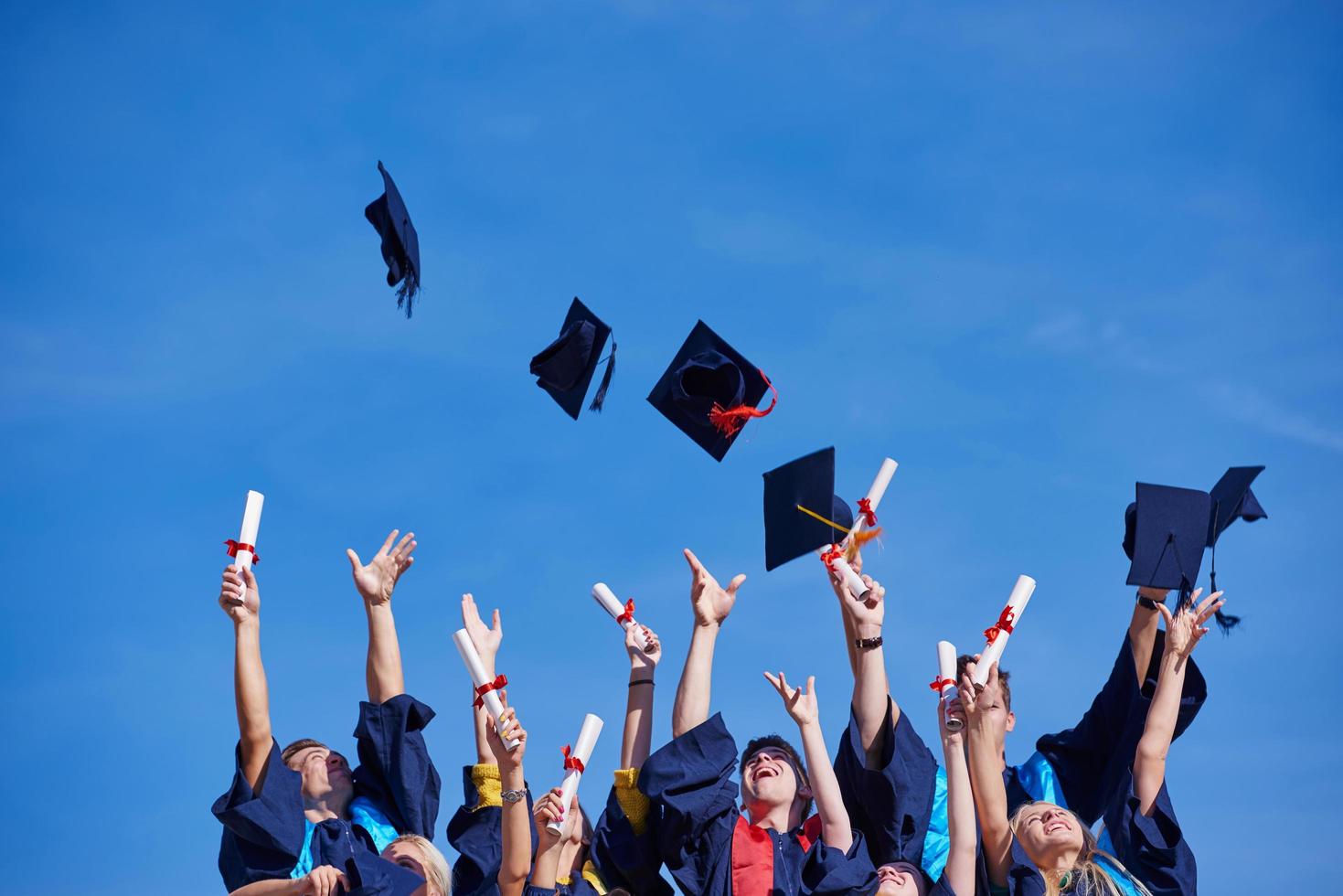 hoog school- afgestudeerden studenten foto