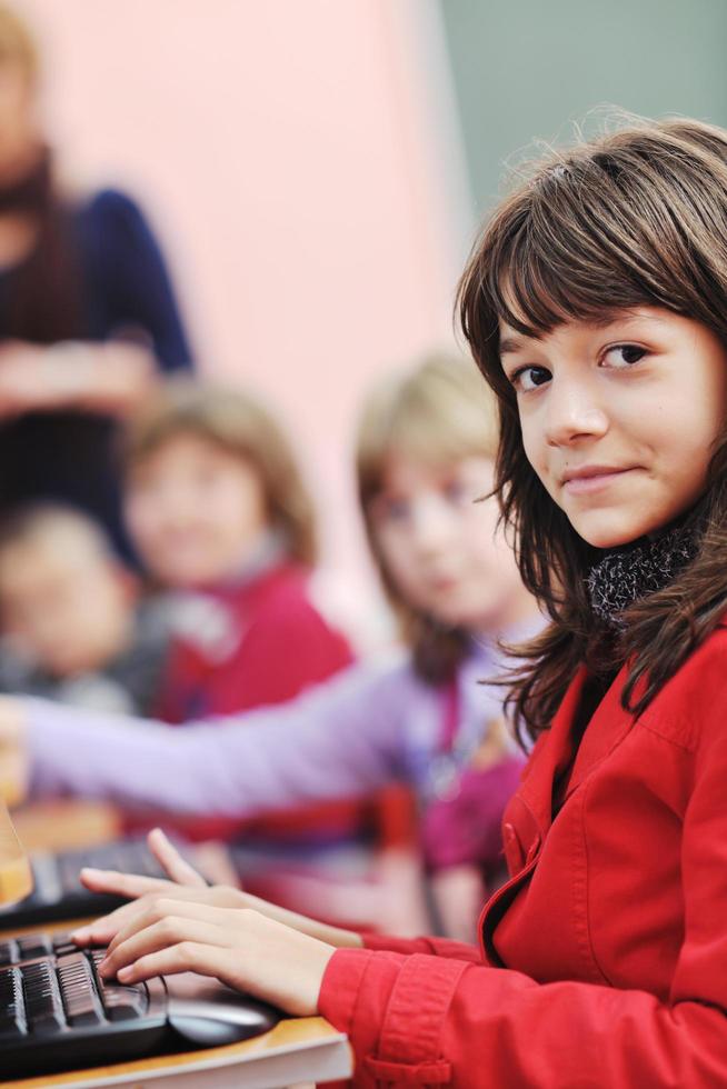 het onderwijs met kinderen in school- foto