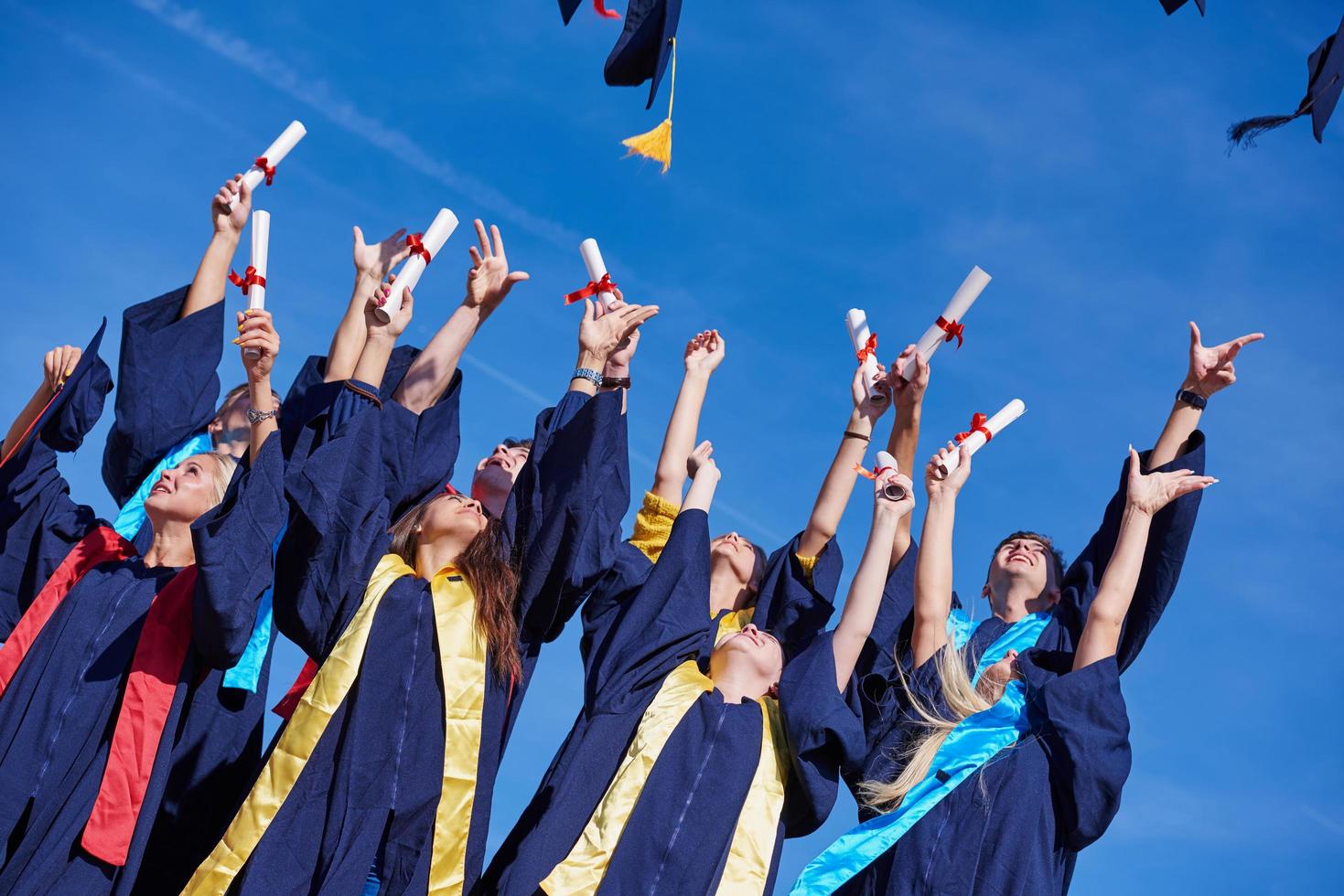 hoog school- afgestudeerden studenten foto