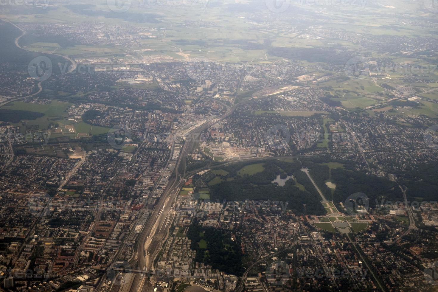 munchen Beieren Duitsland Oppervlakte antenne landschap van vliegtuig foto