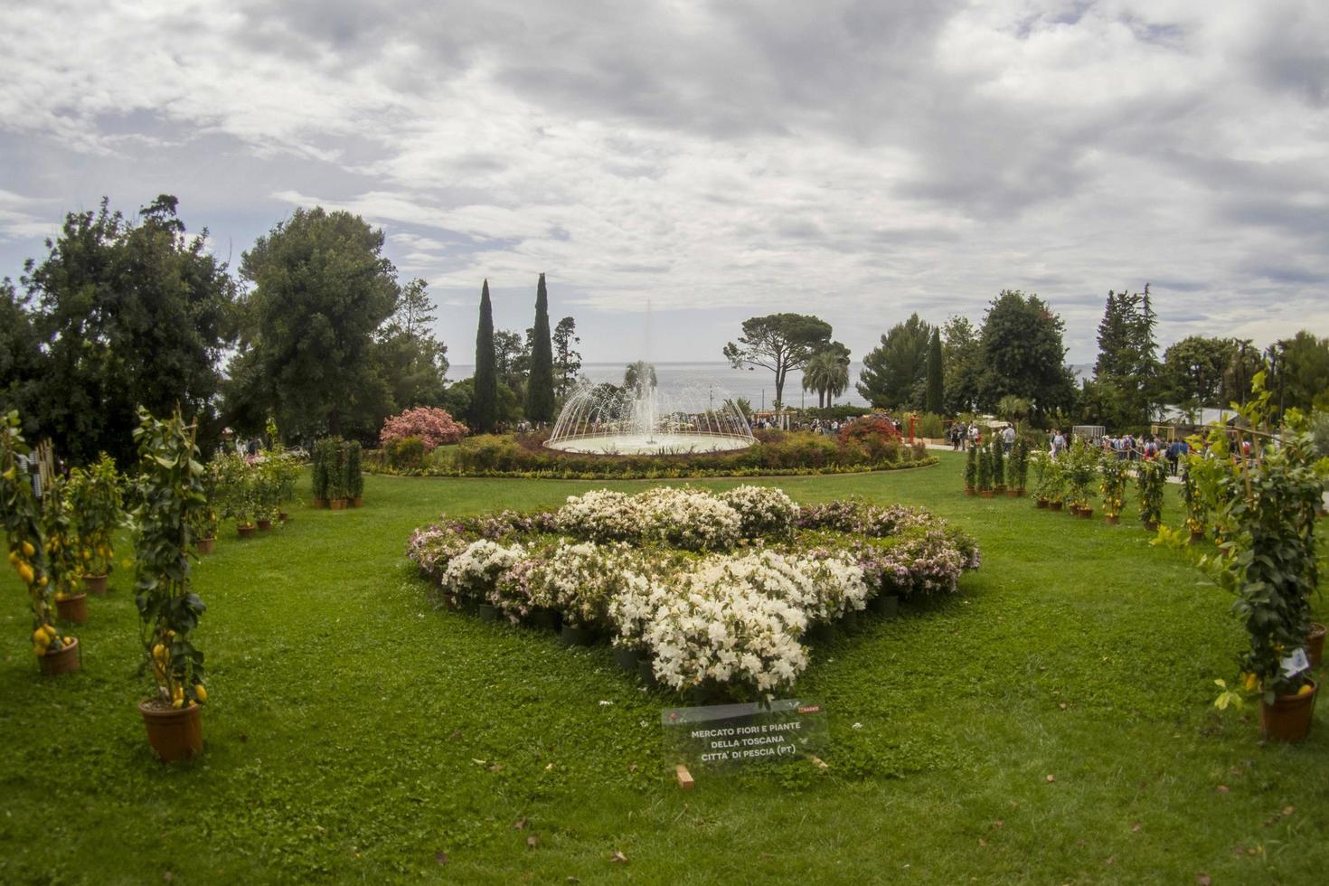Genua, Italië - mei 7 2022 - euroflora Internationale bloemig expositie foto
