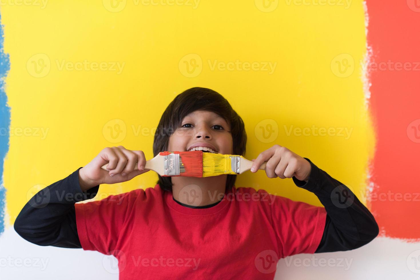 jongen schilder portret foto