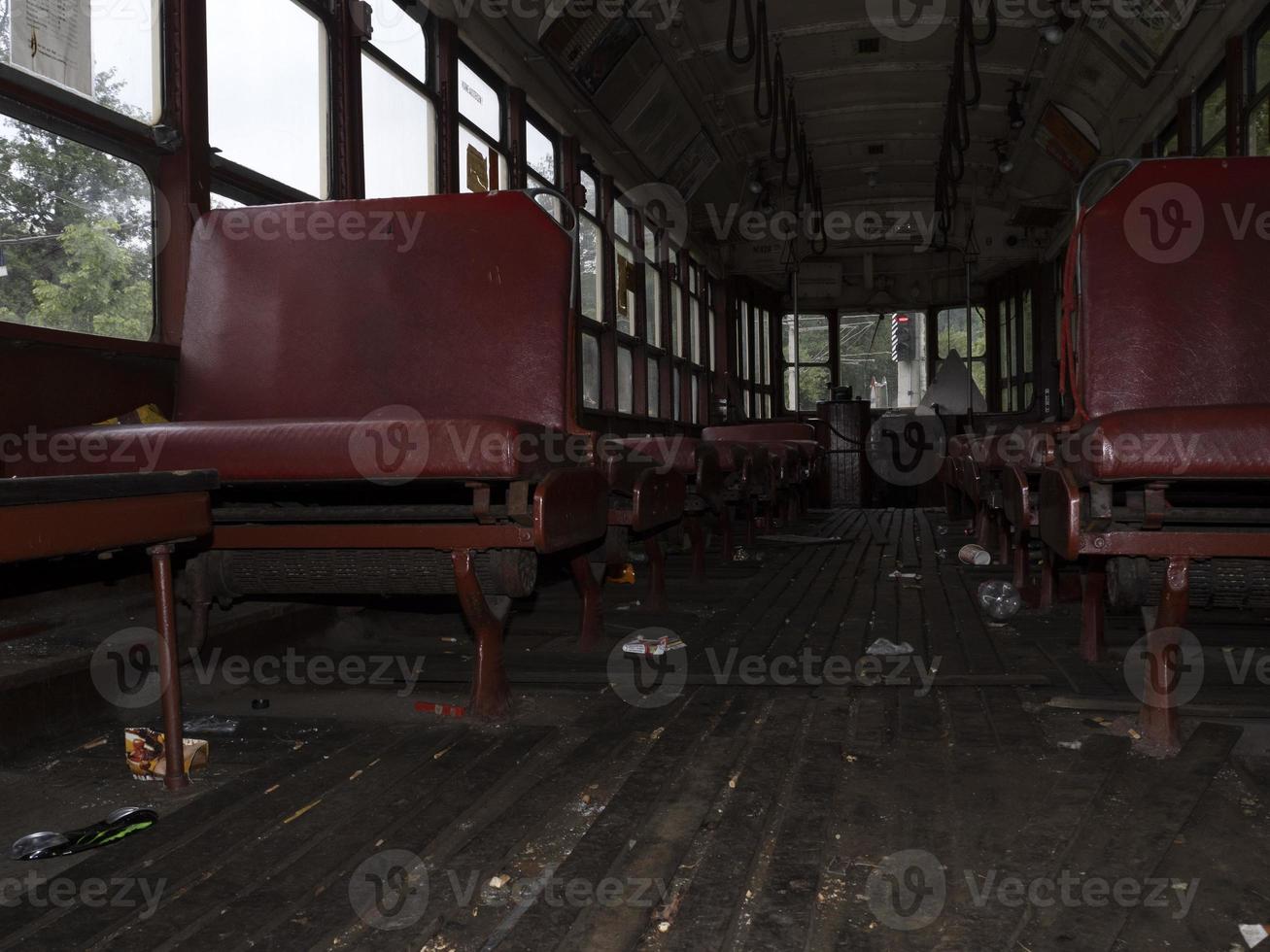 oud nieuw york tram rood wagon 1939 foto