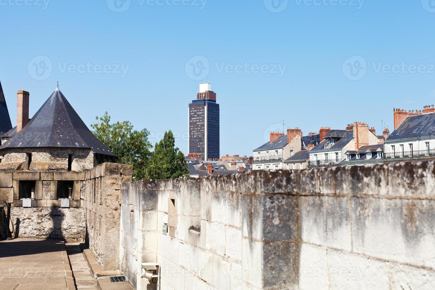 visie van Bretagne toren van kasteel in nantes foto