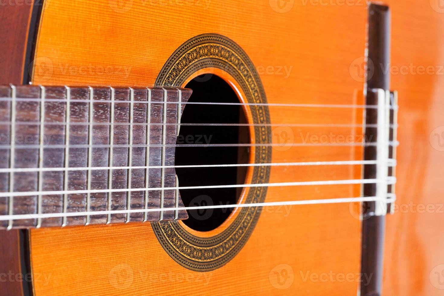 lichaam van Spaans akoestisch gitaar foto