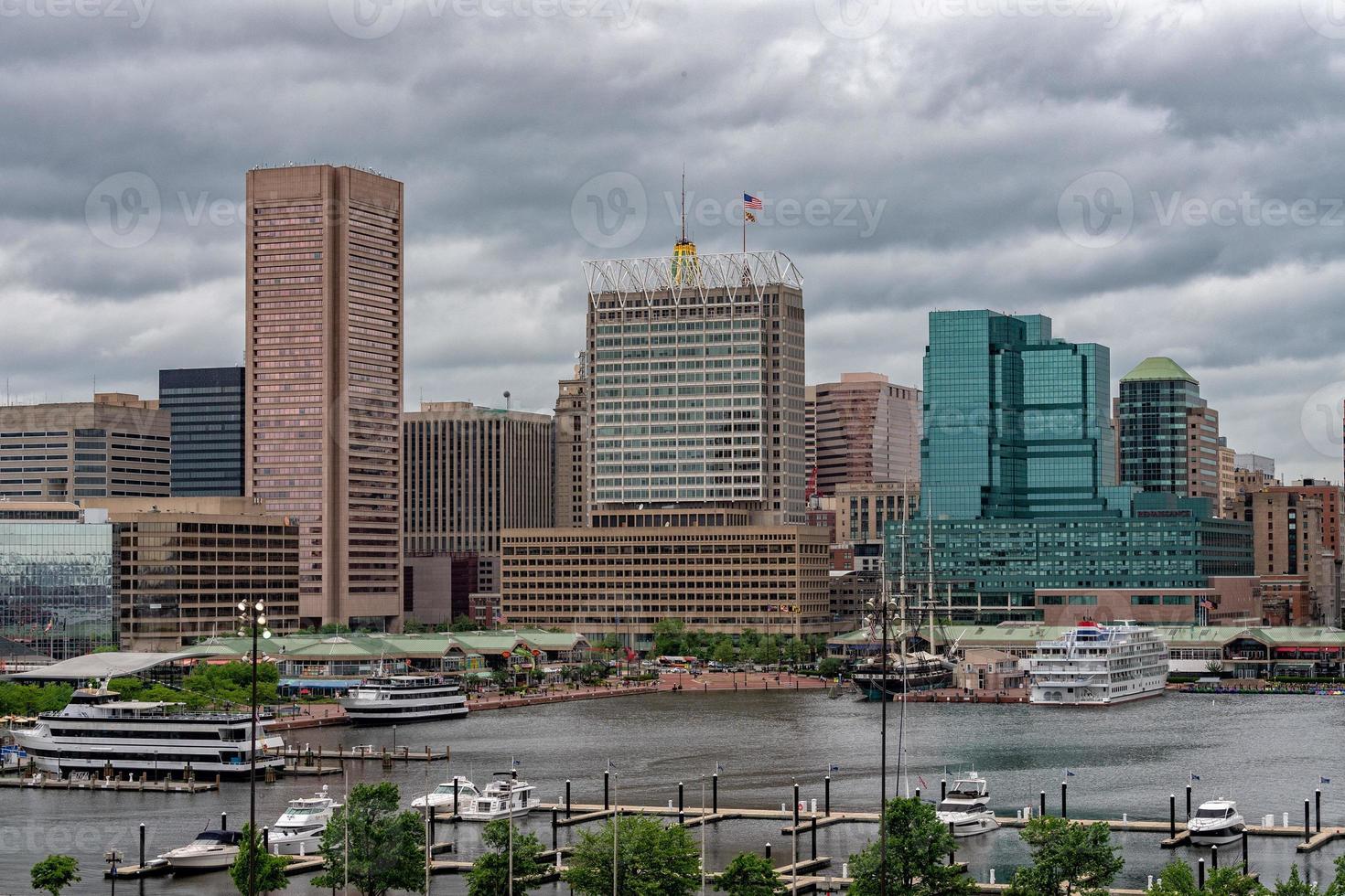 Baltimore antenne visie panorama stadsgezicht foto