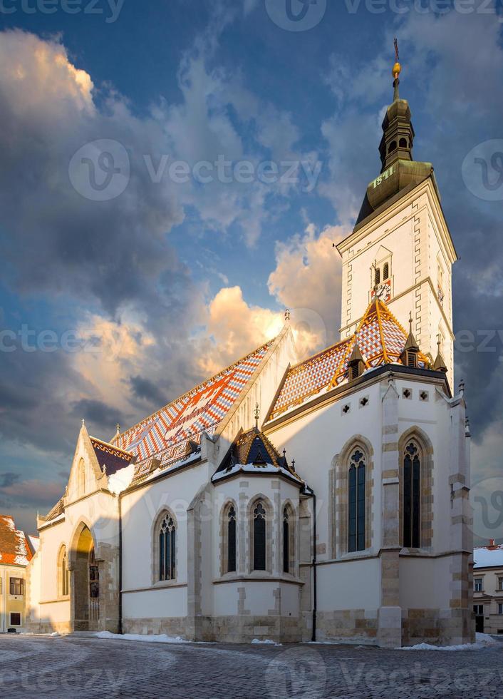 st. mark's kerk in Zagreb, Kroatië. foto