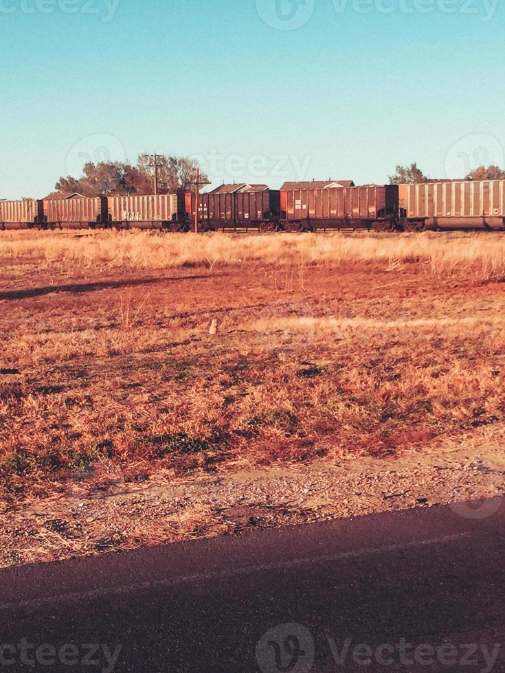 trein voorbijgaan prairie hond foto