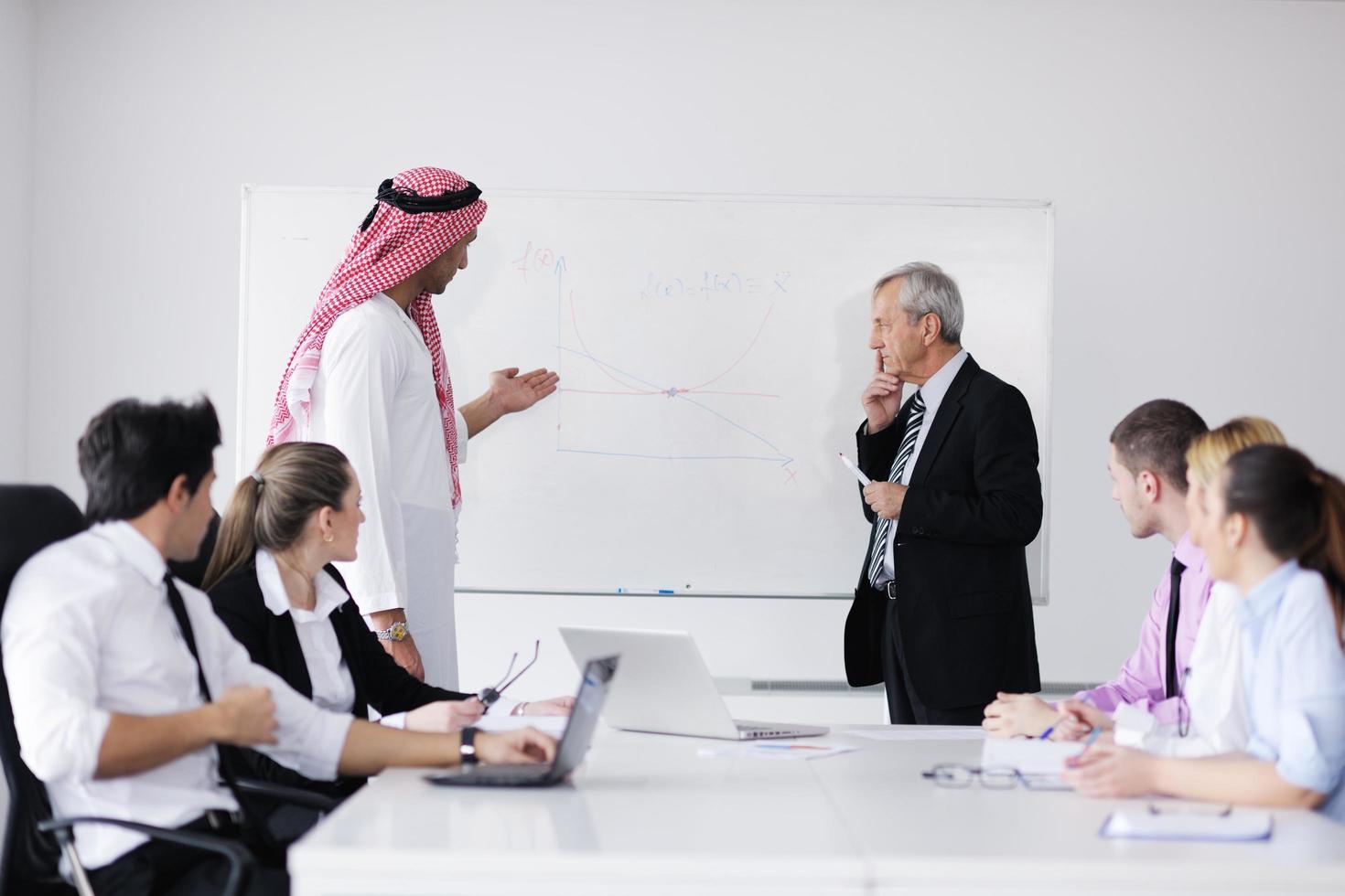 Arabisch bedrijf Mens Bij vergadering foto