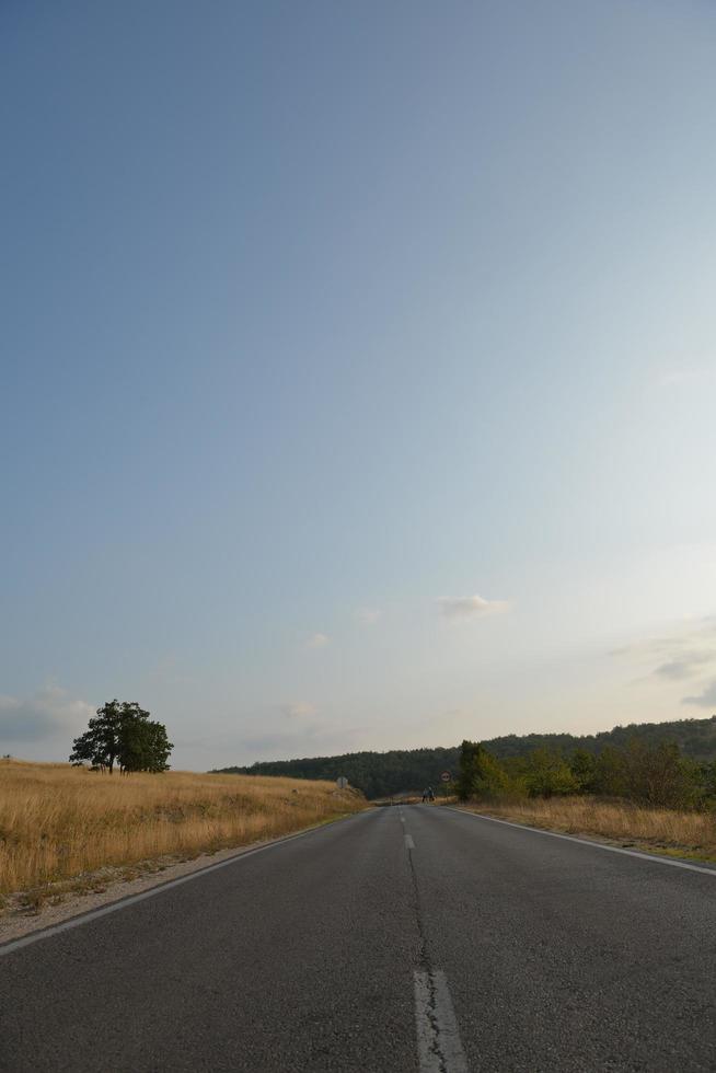 weg door de groen veld- foto