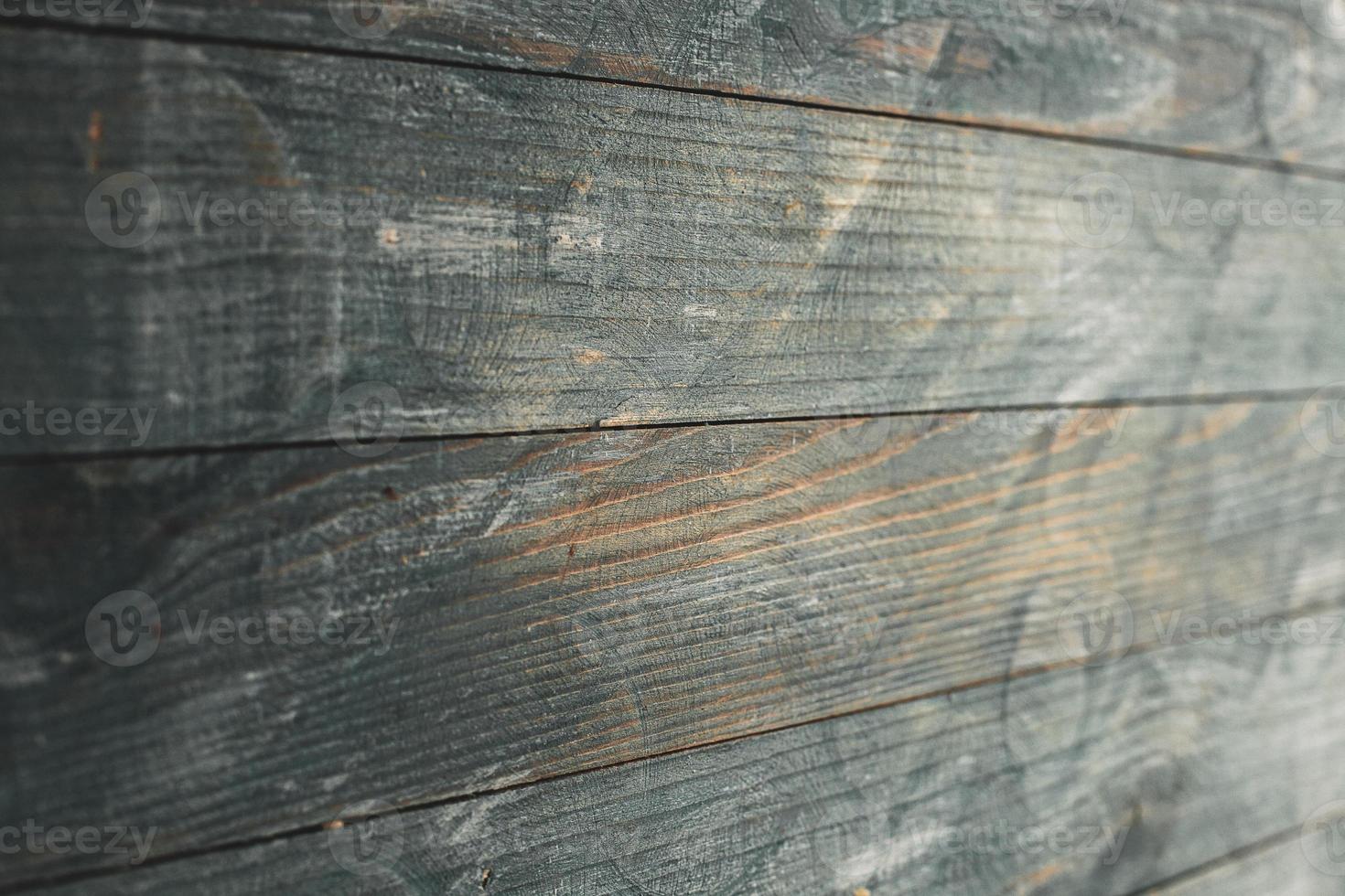 wijnoogst gekleurde hout achtergrond structuur met knopen en nagel gaten. oud geschilderd hout muur. houten donker horizontaal planken. voorkant visie met kopiëren ruimte. foto