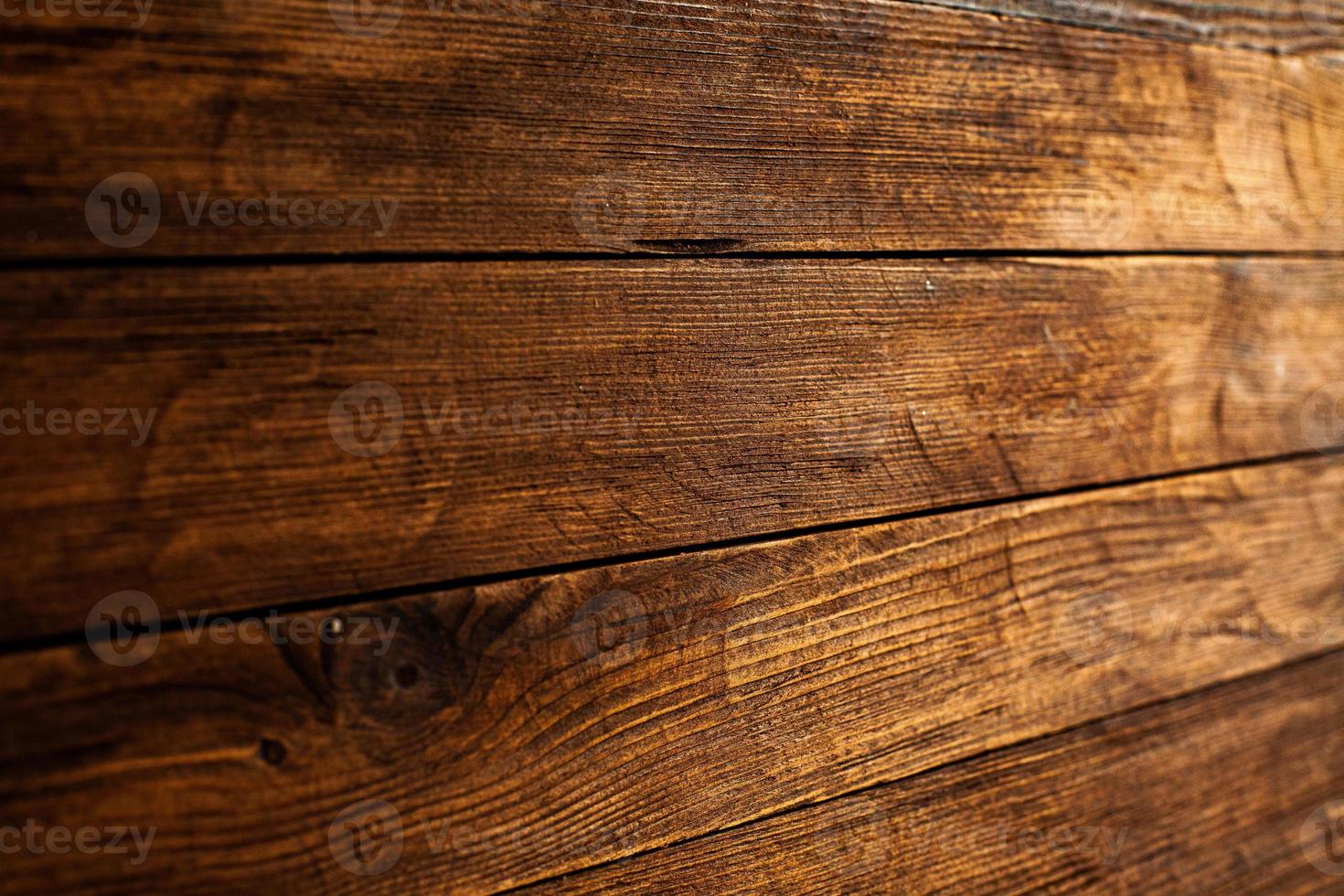 wijnoogst gekleurde hout achtergrond structuur met knopen en nagel gaten. oud geschilderd hout muur. houten donker horizontaal planken. voorkant visie met kopiëren ruimte. foto