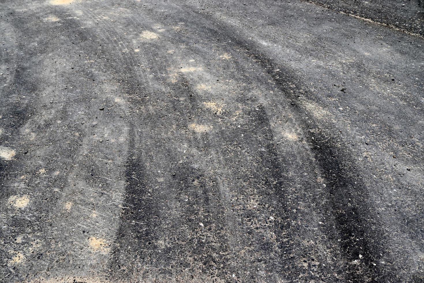 gedetailleerd visie Aan asfalt oppervlakken van verschillend straten en wegen met scheuren foto