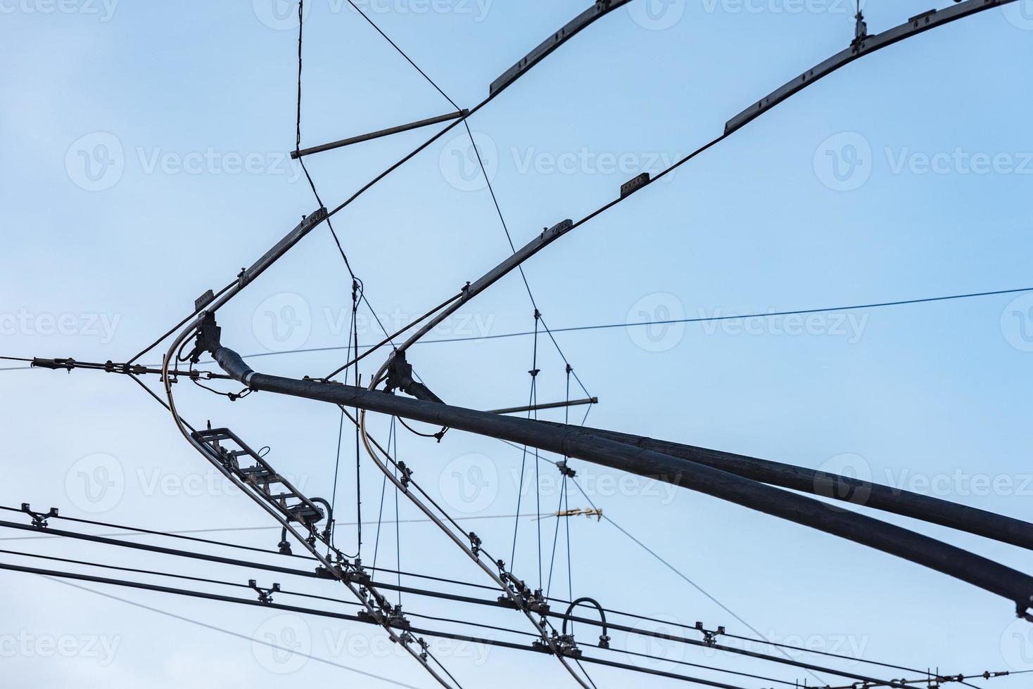 tram kabels detail dichtbij omhoog foto