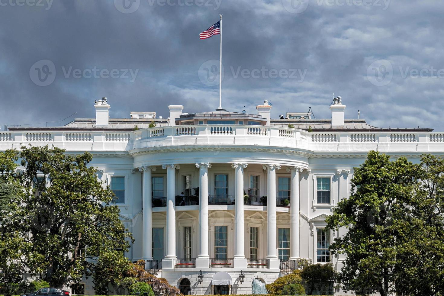 Washington wit huis Aan zonnig dag foto