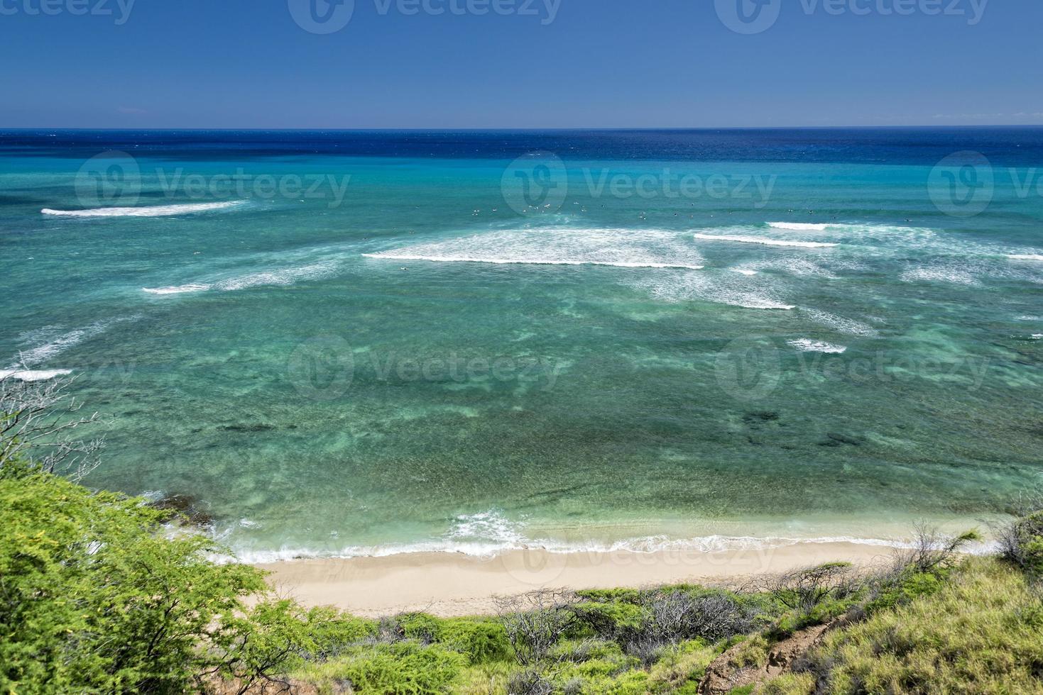 Hawaii oahu hanauma baai visie foto