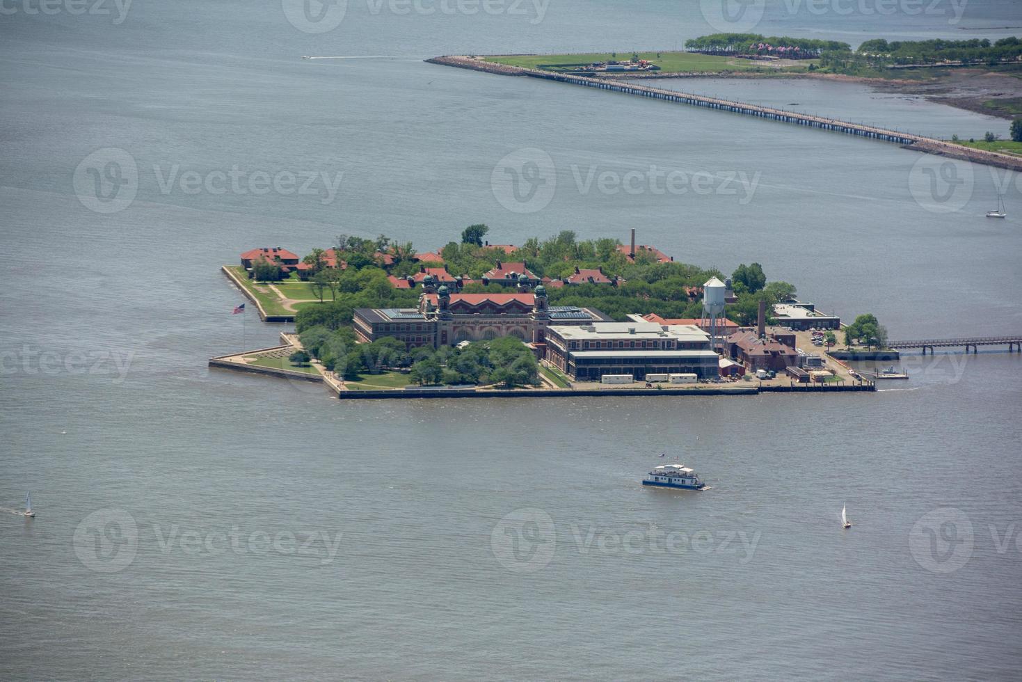 ellis eiland in nieuw york antenne visie foto