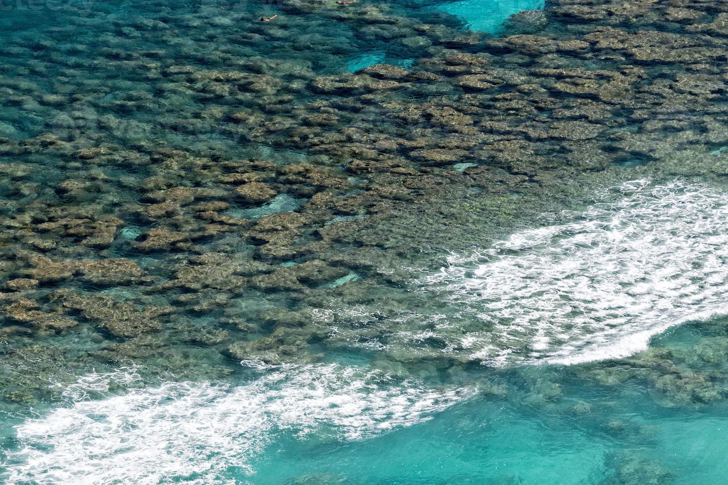 Hawaii oahu hanauma baai visie foto