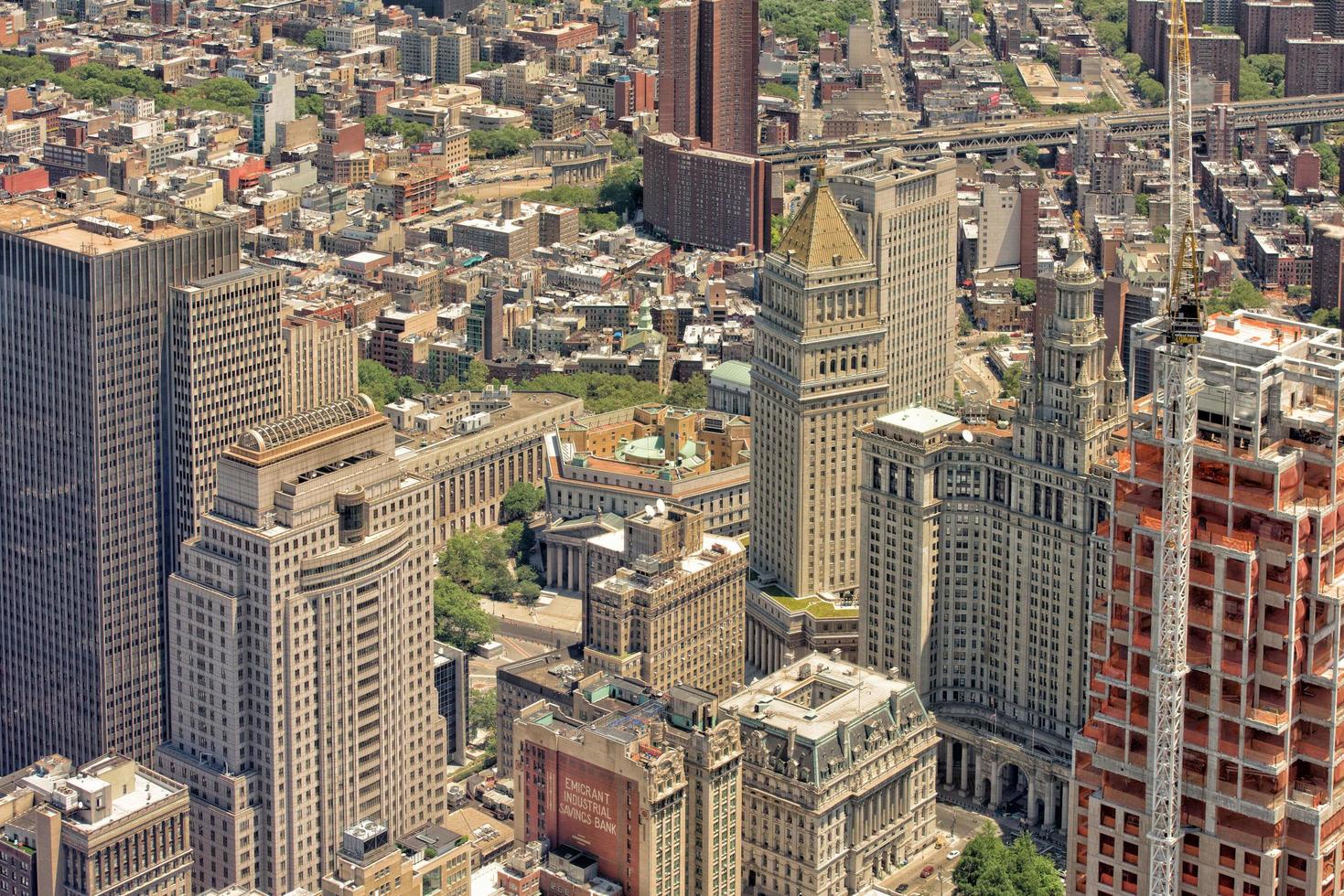 nieuw york - Verenigde Staten van Amerika - 13 juni 2015 Manhattan antenne visie van vrijheid toren foto