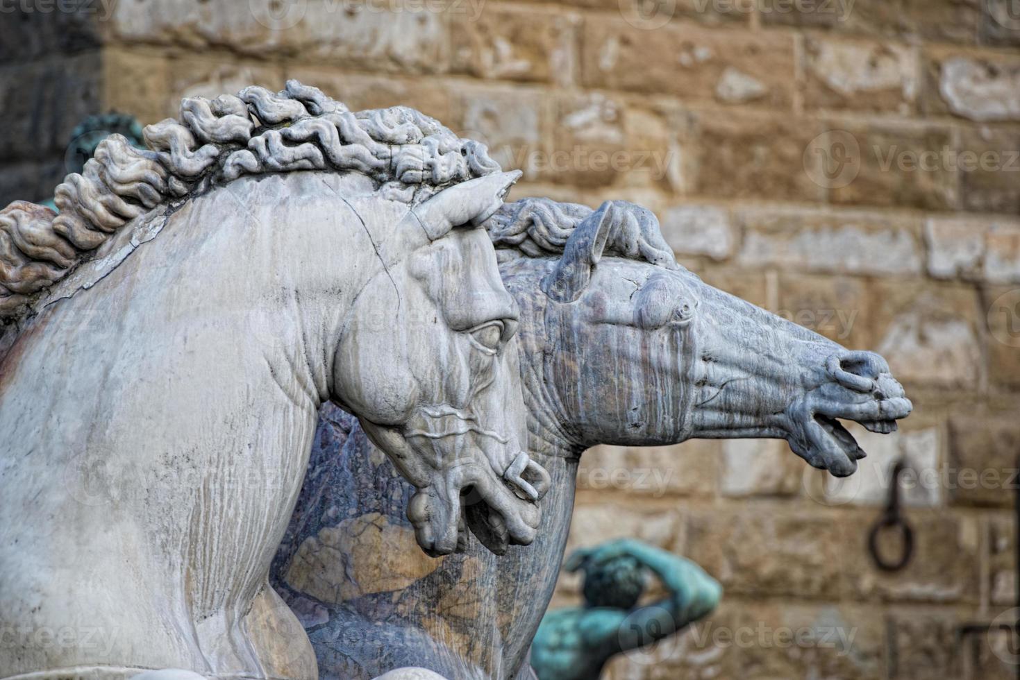 Florence piazza della signoria standbeeld foto