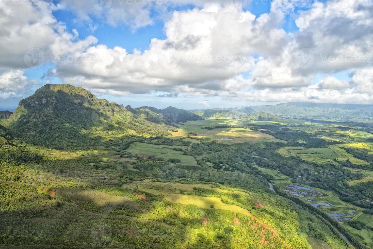 kauai Hawaii eiland bergen antenne visie foto
