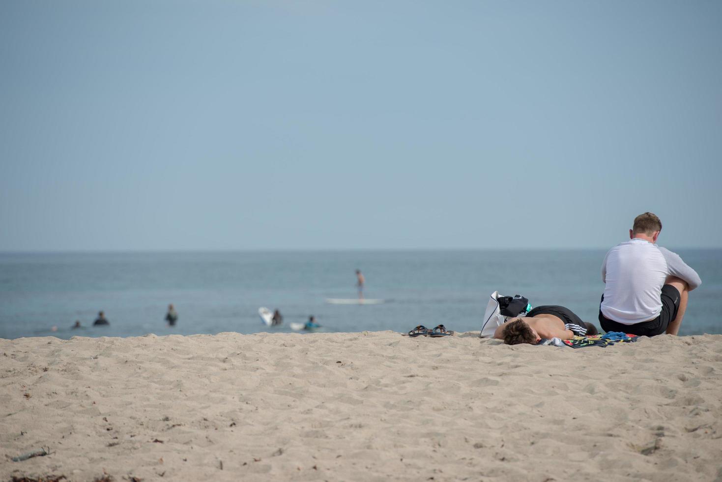 los engelen, Verenigde Staten van Amerika - augustus 5, 2014 - mensen in Venetië strand landschap foto