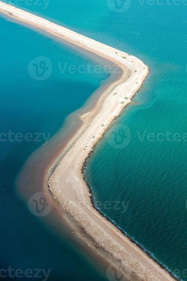 zoutoplossing antenne visie in haai baai Australië foto