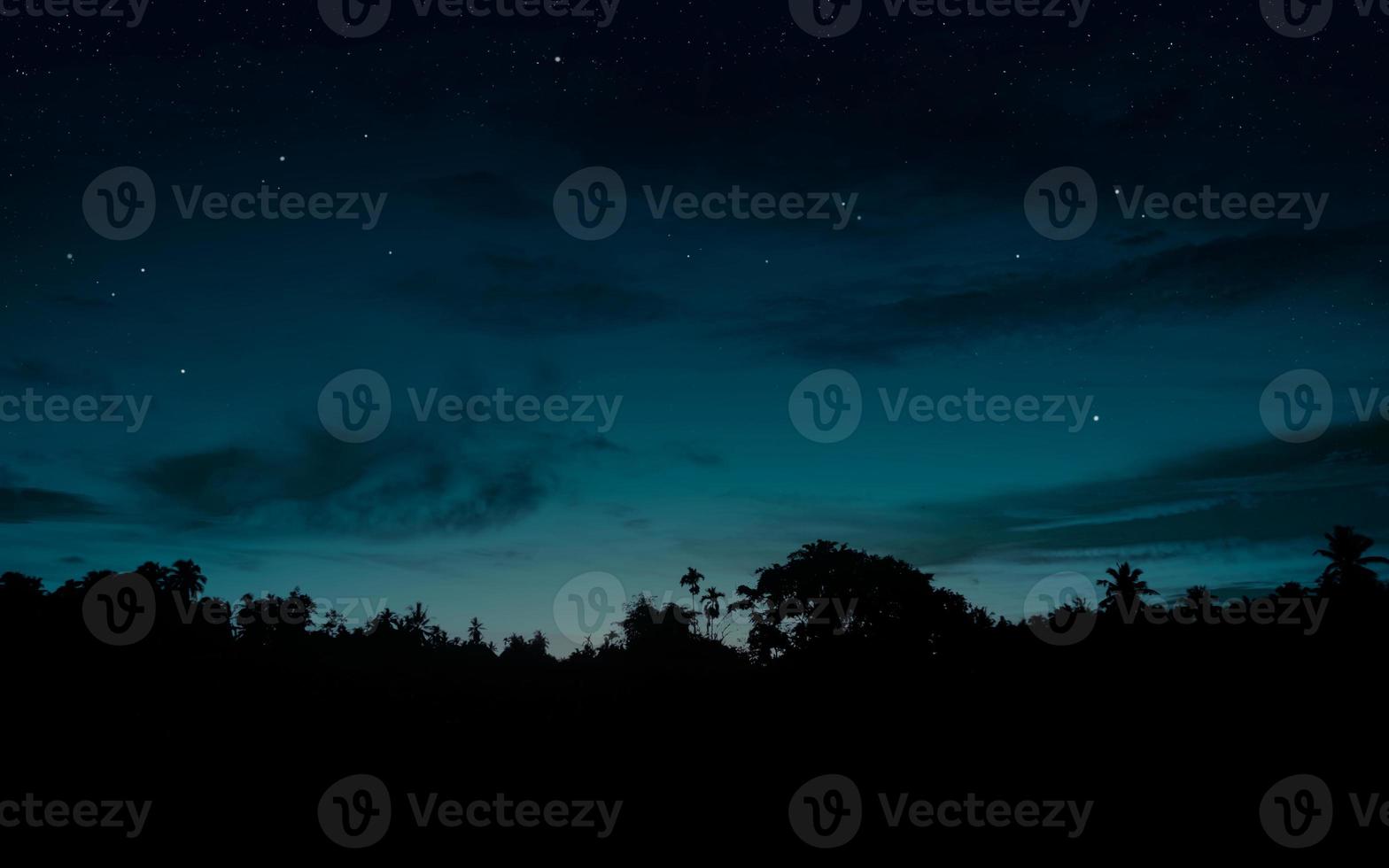 sterrenhemel lucht Bij nacht landschap. foto