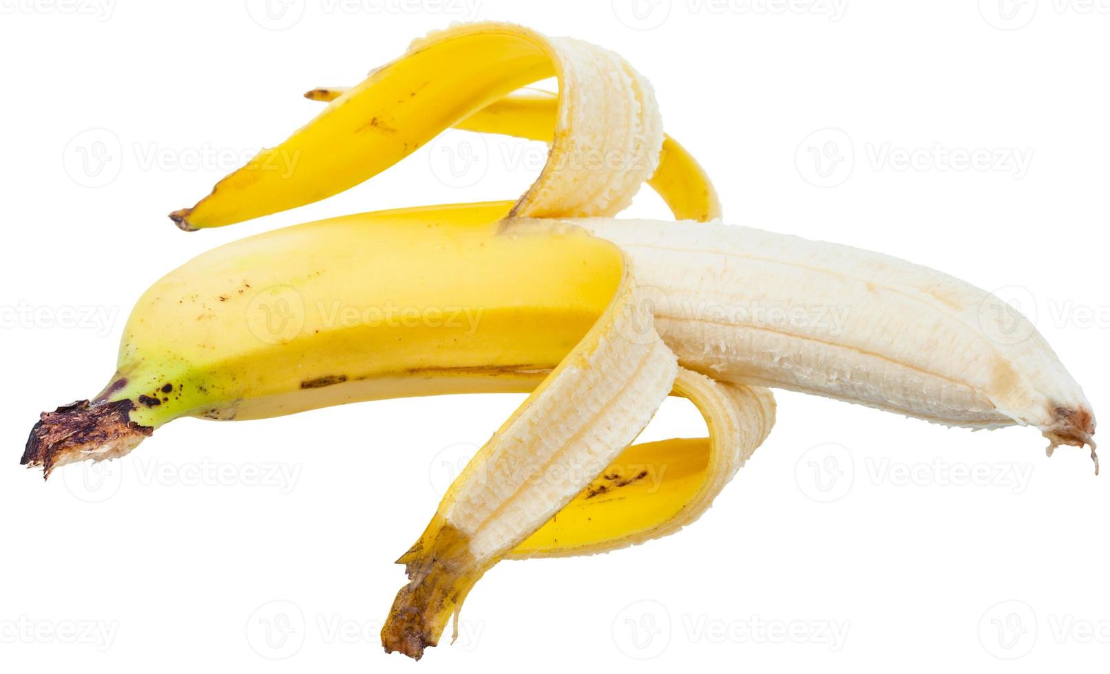 geschild geel banaan geïsoleerd Aan wit foto