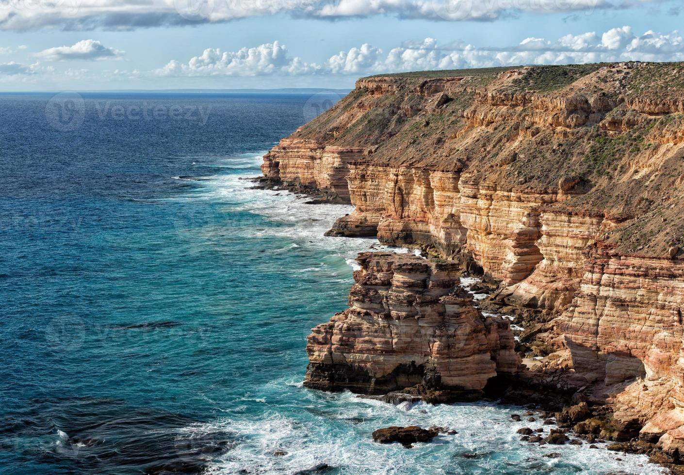 kalbarri batavia kust kliffen op de oceaan foto