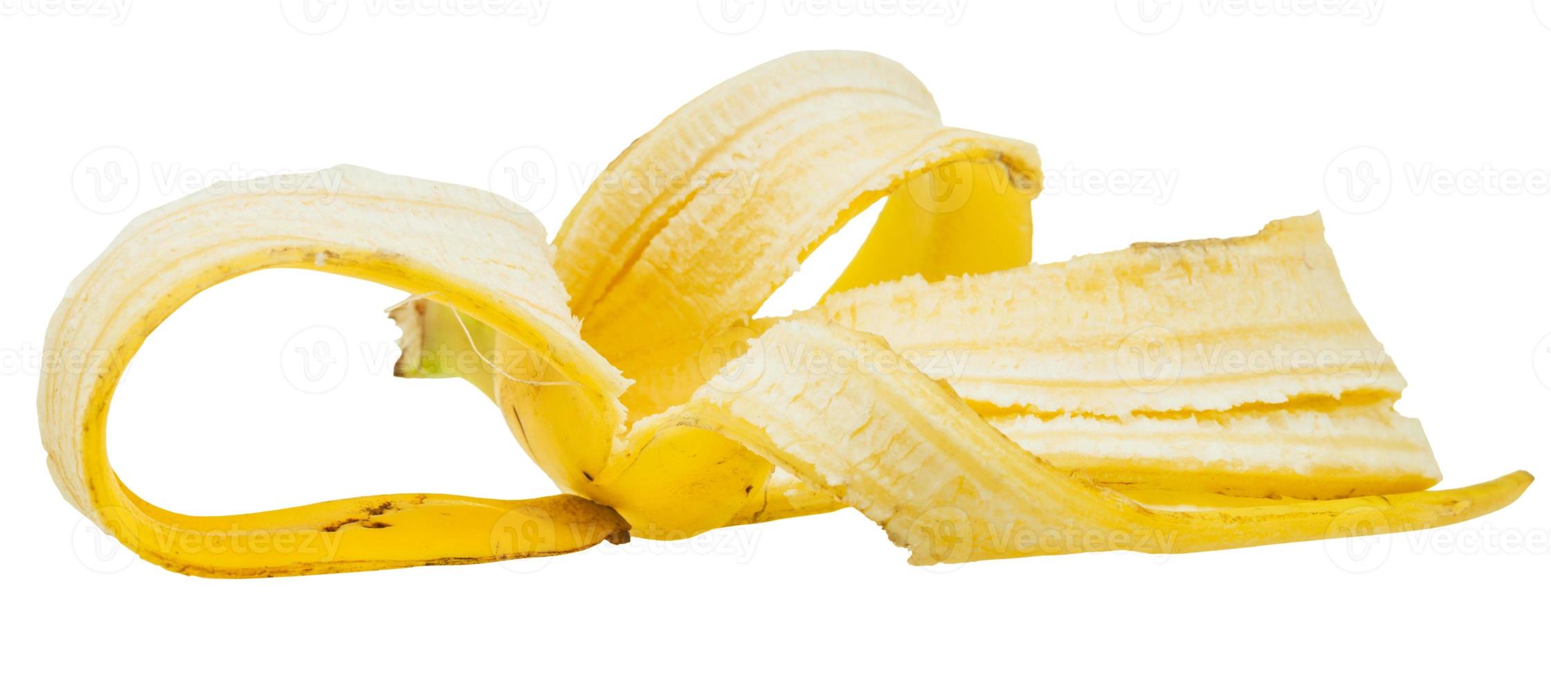 geel banaan huid geïsoleerd Aan wit foto