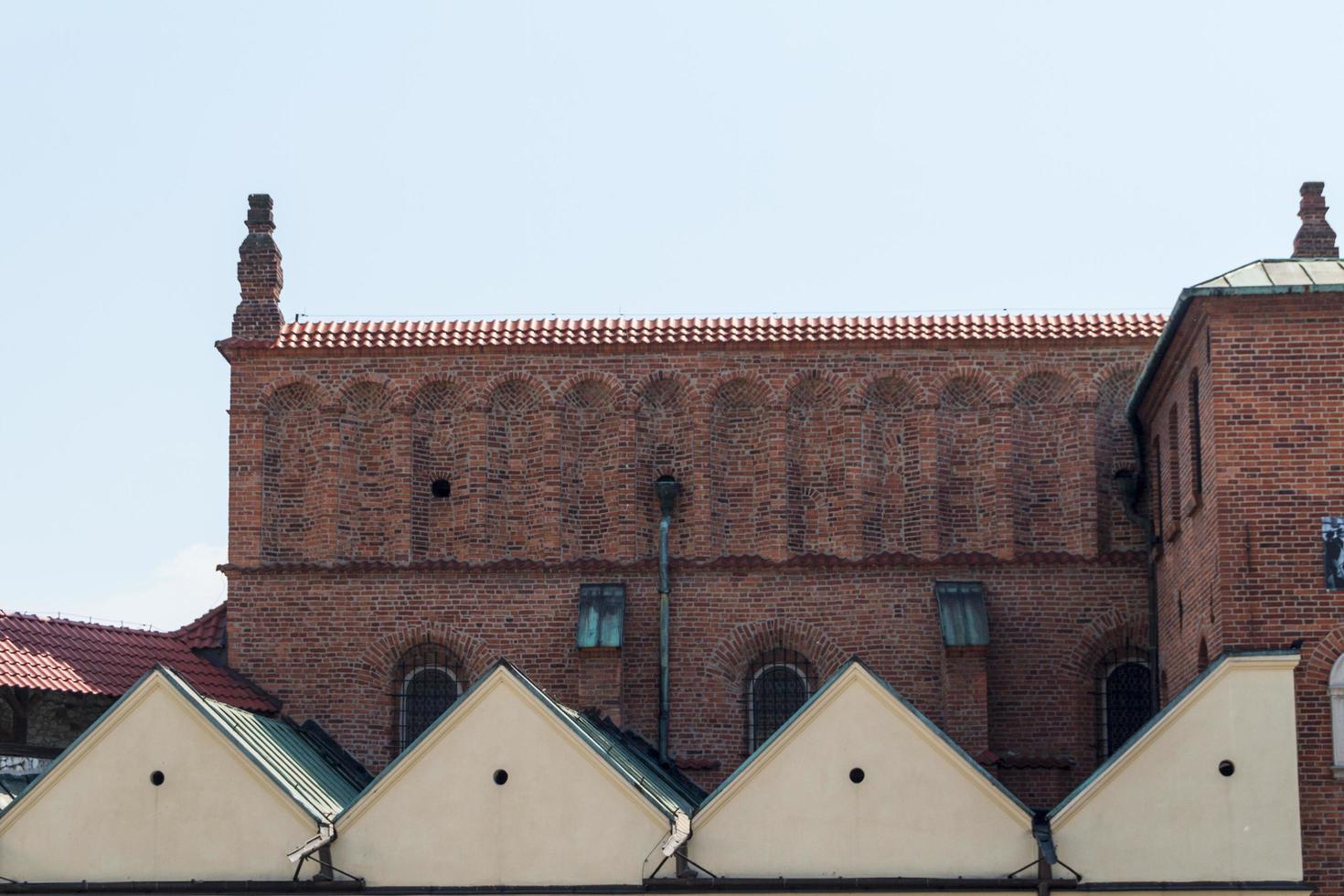 oude synagoge in het historische Joodse Kazimierz-district van Krakau, Polen foto