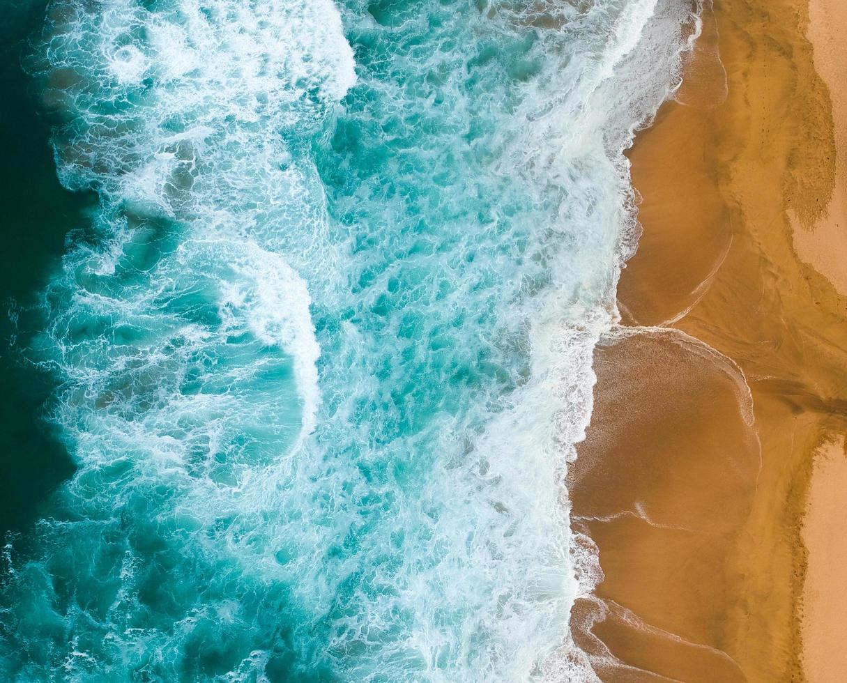 bovenaanzicht foto van de oceaan