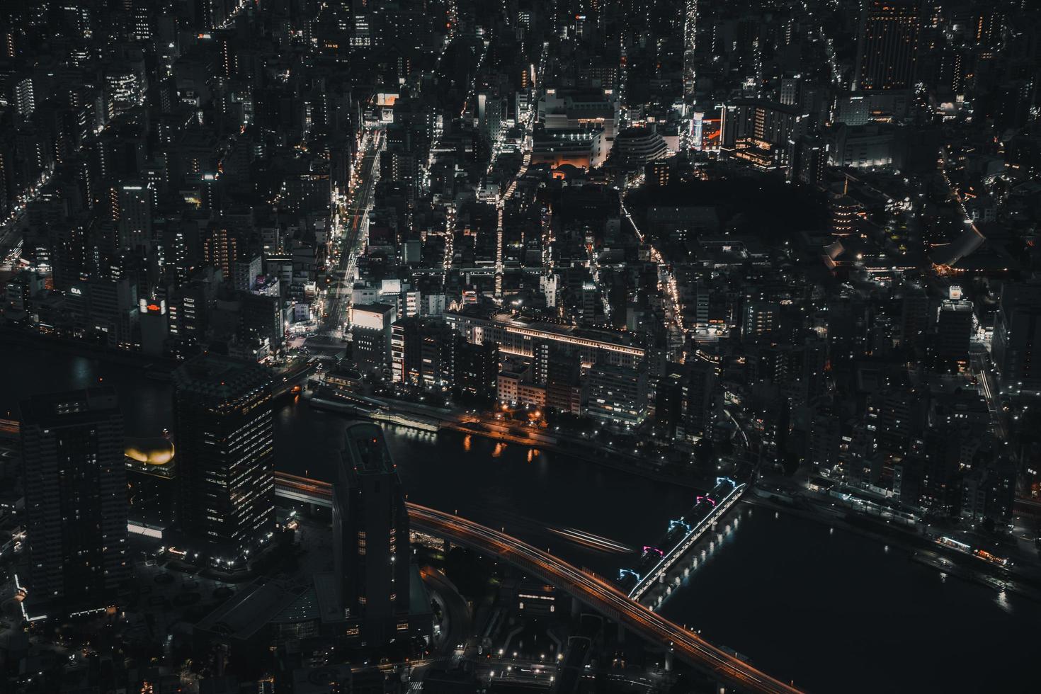 luchtfoto van gebouwen van de stad foto