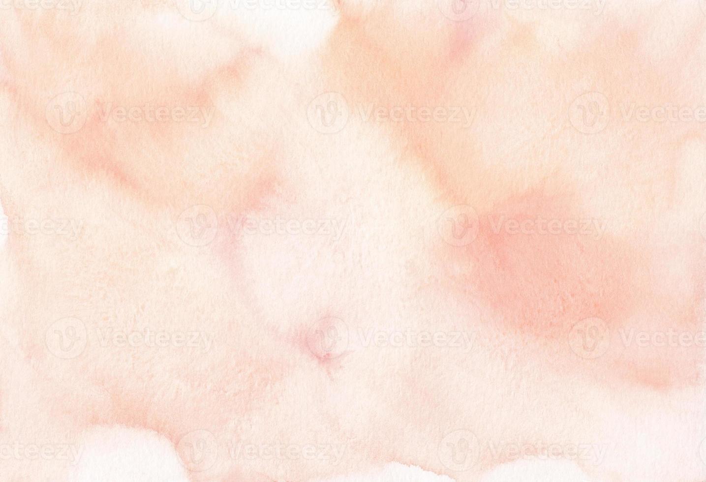waterverf pastel perzik kleur achtergrond textuur. licht room kleur vlekken Aan papier, hand- geschilderd. foto