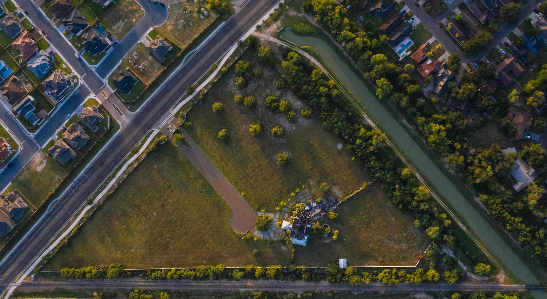 vogelvlucht van de weg foto