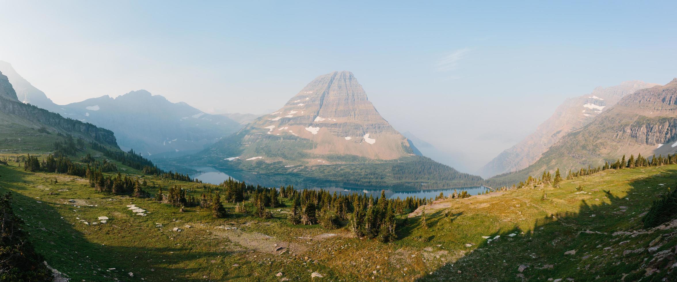 panorama van het gletsjer nationaal park foto