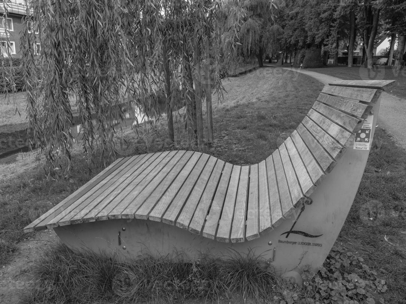 de stad van coesfeld Bij de rivier- berkel in Duitsland foto