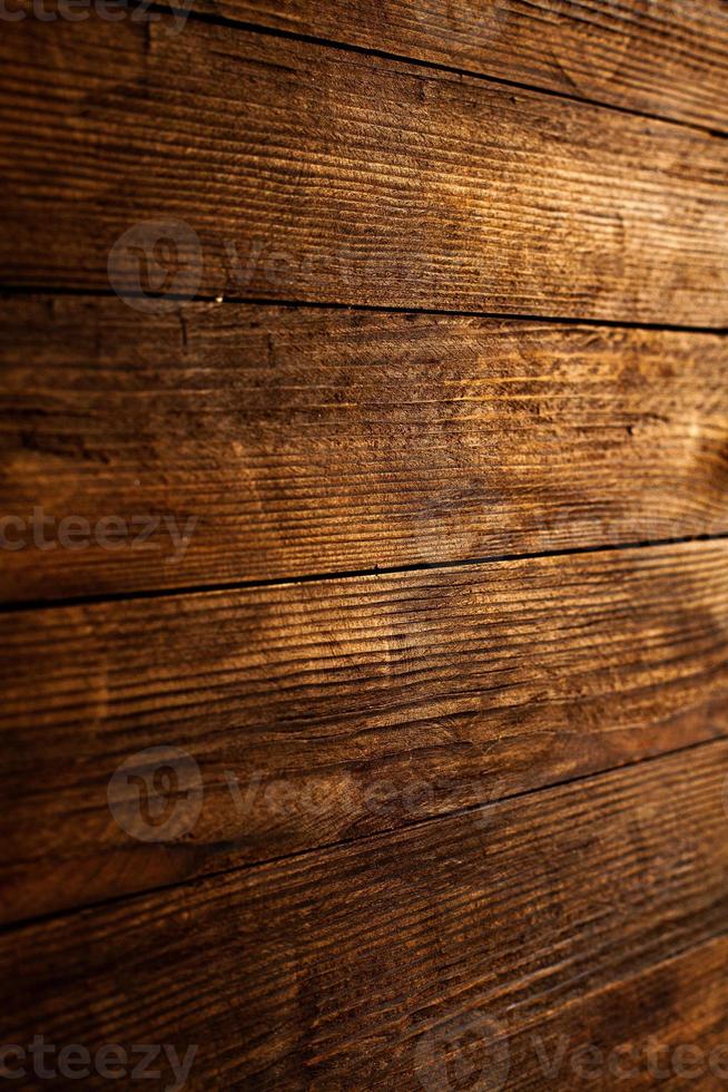 wijnoogst gekleurde hout achtergrond structuur met knopen en nagel gaten. oud geschilderd hout muur. houten donker horizontaal planken. voorkant visie met kopiëren ruimte. foto