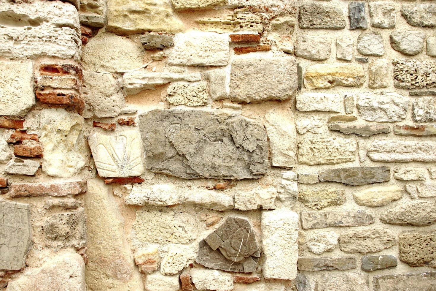 decoratieve oude stenen muur achtergrond foto
