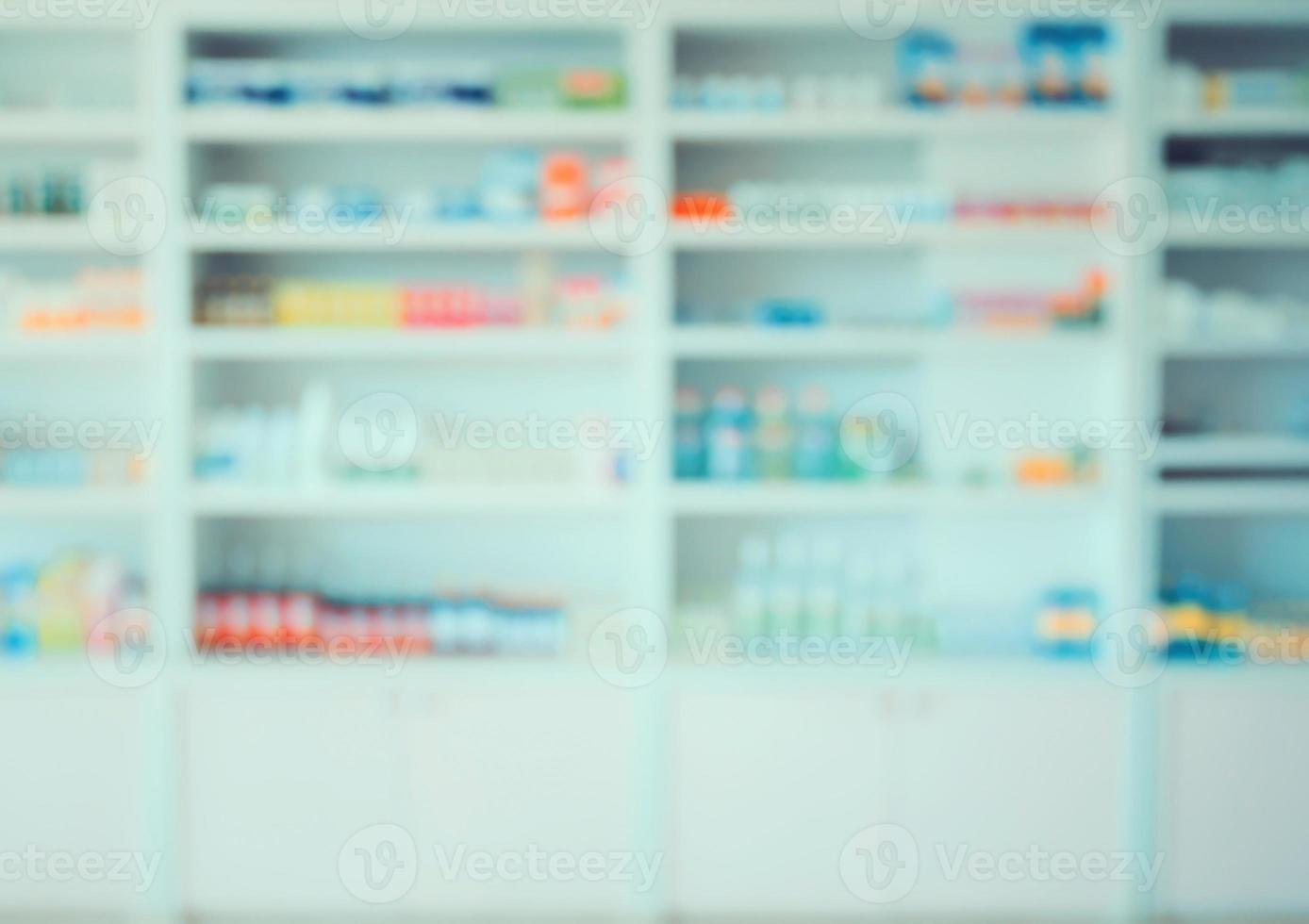 vervagen apotheek op te slaan schappen foto