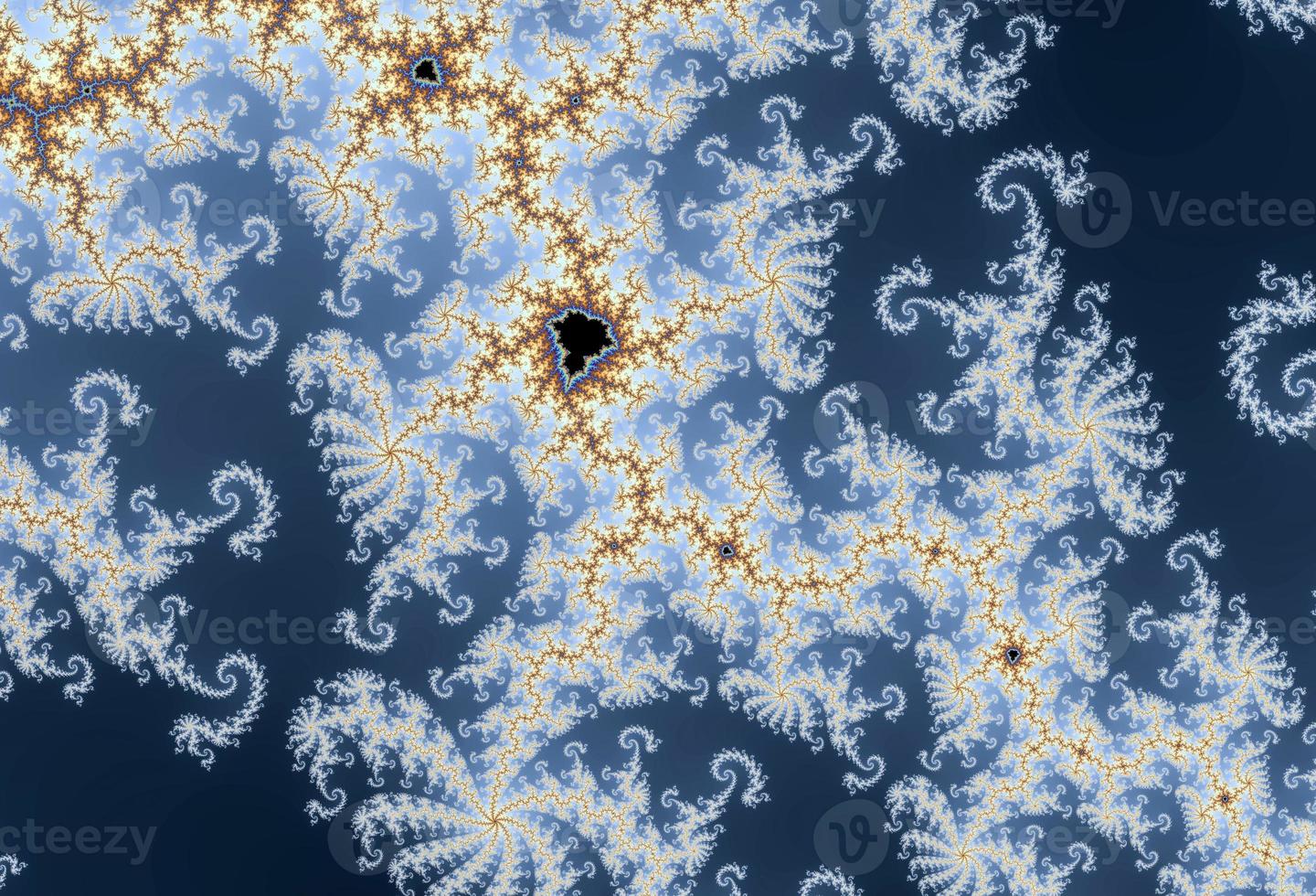 mooi zoom in de eindeloos wiskundig mandelbrot reeks fractaal. foto