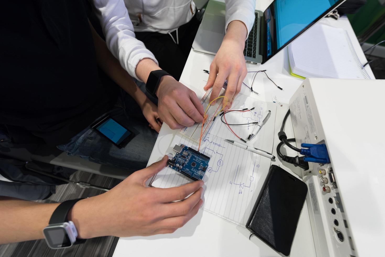 het studenten in computer wetenschap klas foto