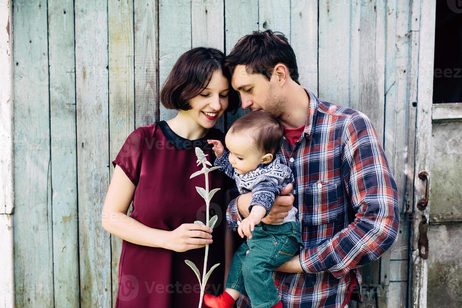 familie buitenshuis portret foto