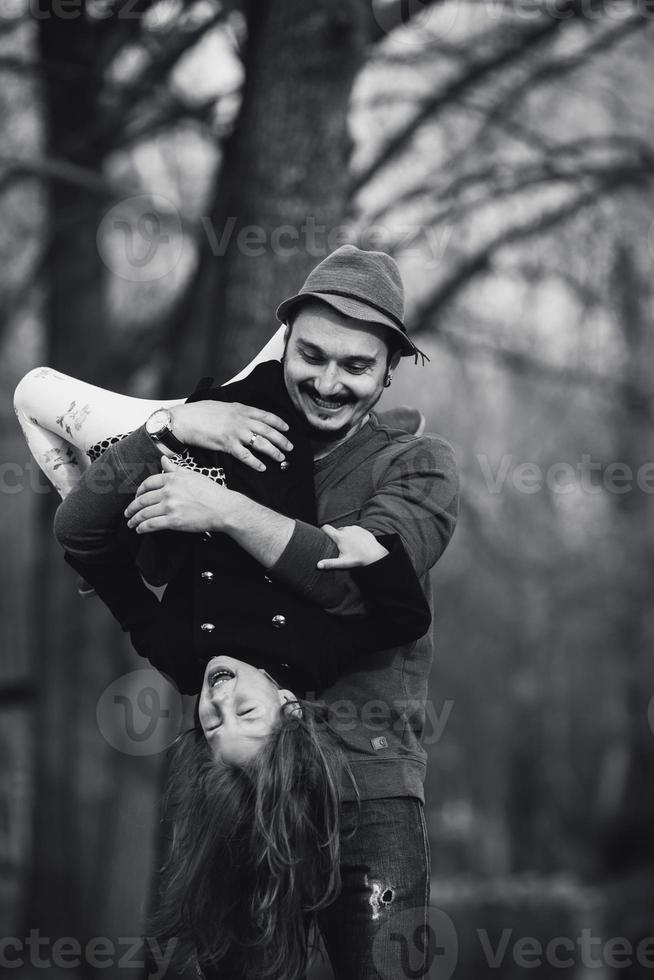 familie buitenshuis portret foto